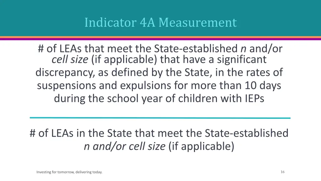 indicator 4a measurement