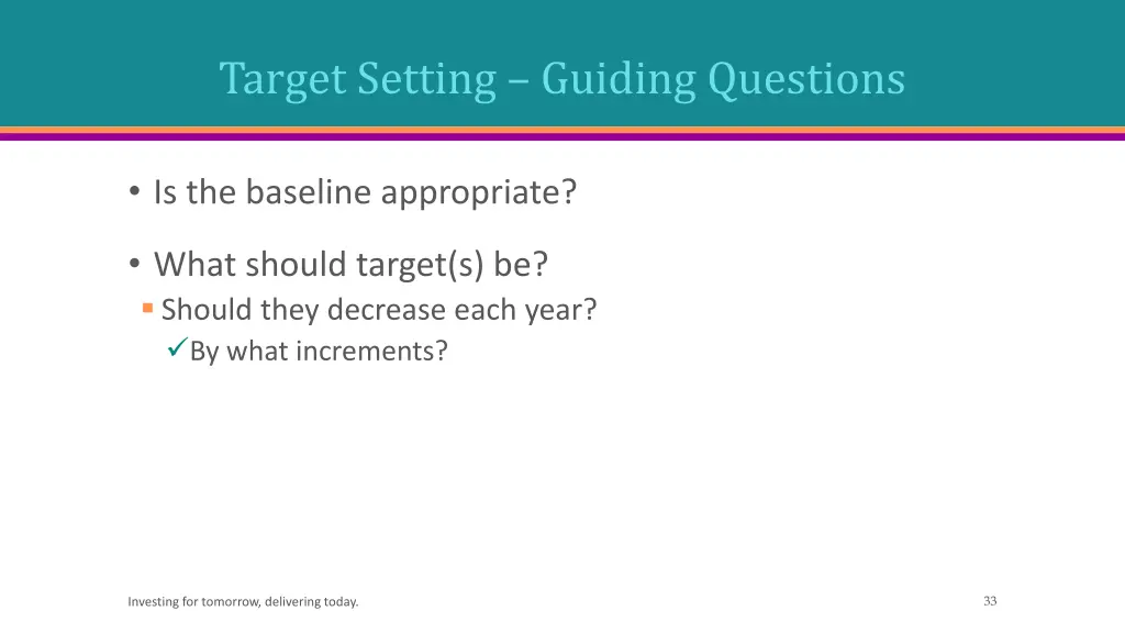 target setting guiding questions