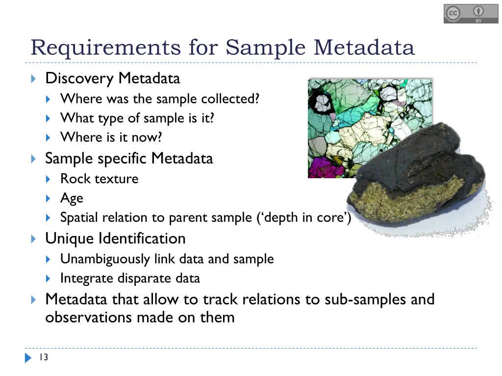 requirements for sample metadata