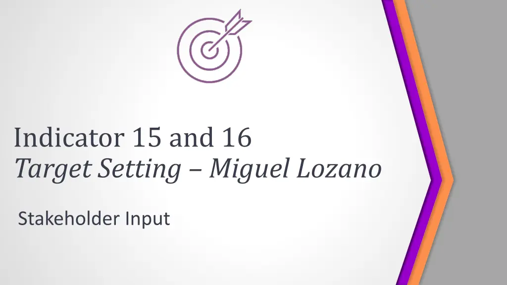 indicator 15 and 16 target setting miguel lozano