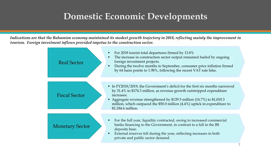 domestic economic developments