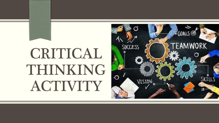 critical thinking activity