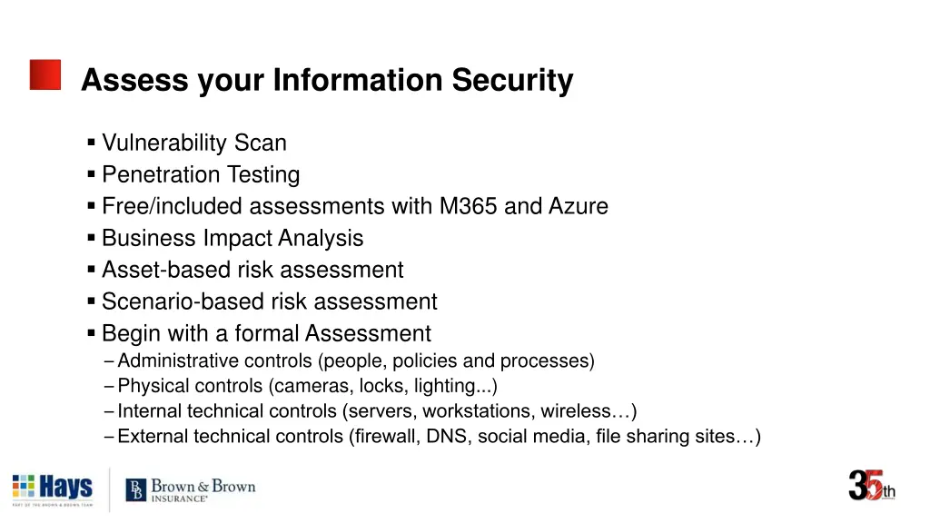 assess your information security