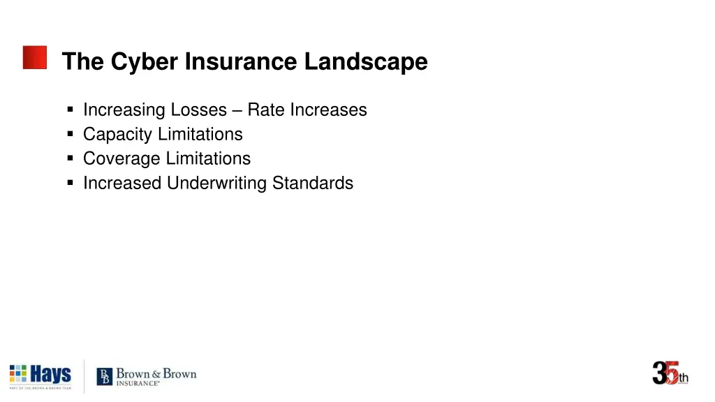 the cyber insurance landscape