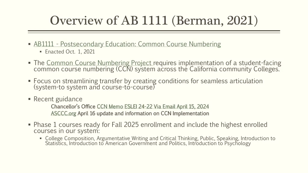 overview of ab 1111 berman 2021