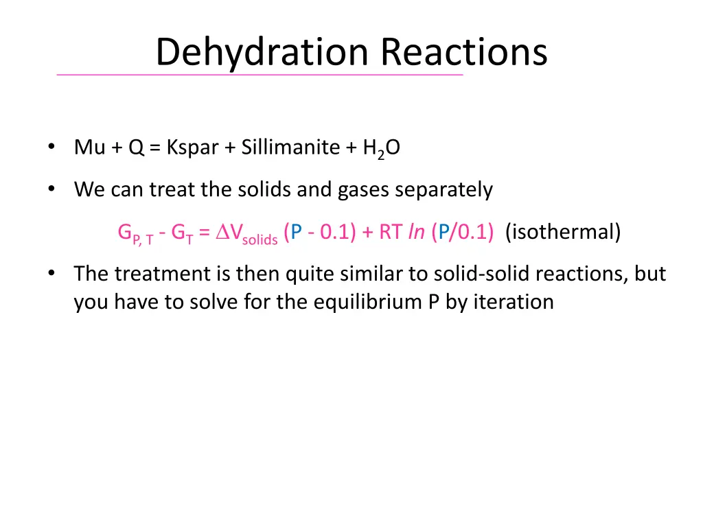 dehydration reactions