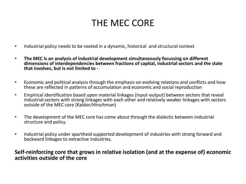 the mec core