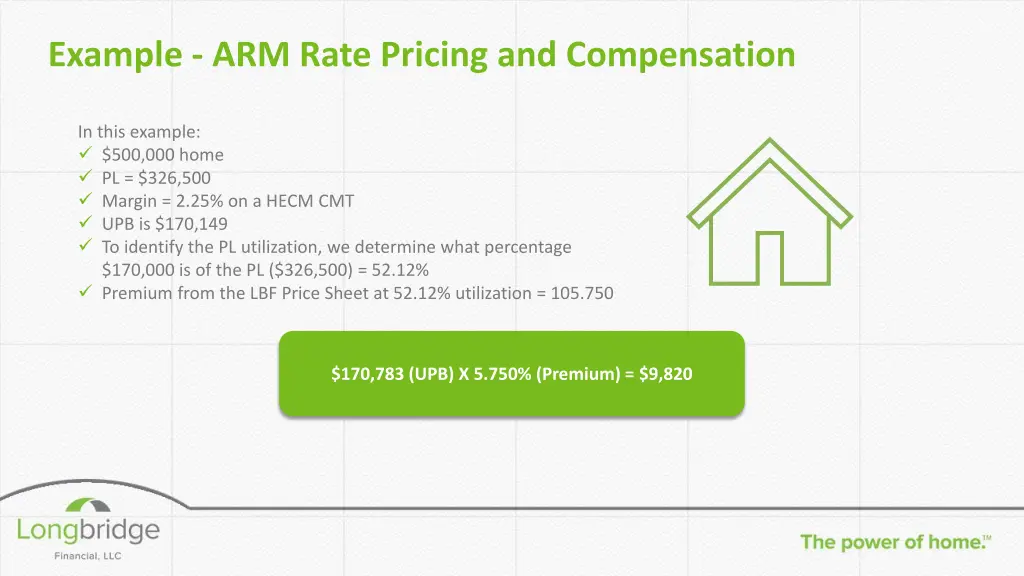 example arm rate pricing and compensation