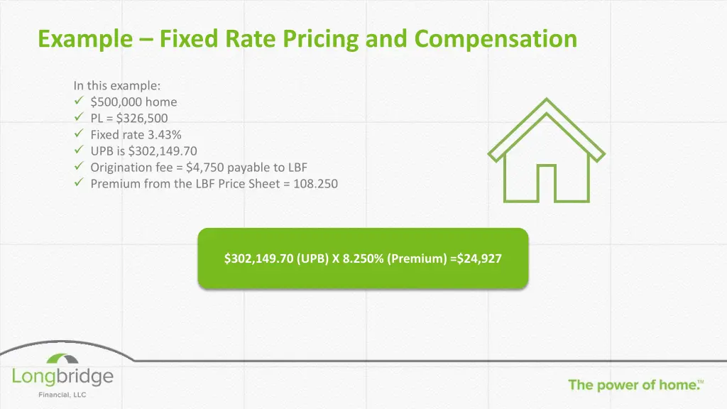 example fixed rate pricing and compensation