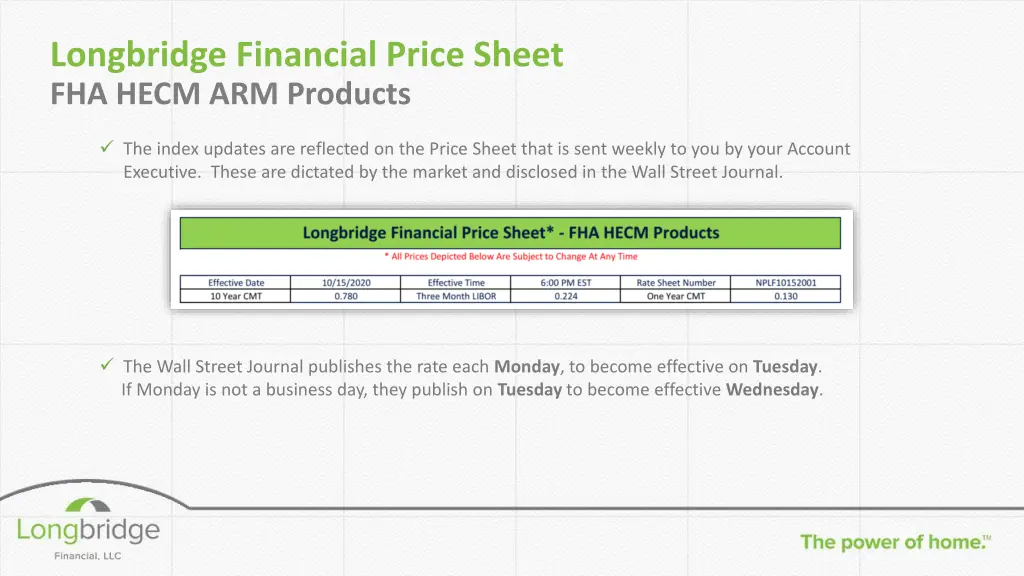 longbridge financial price sheet fha hecm