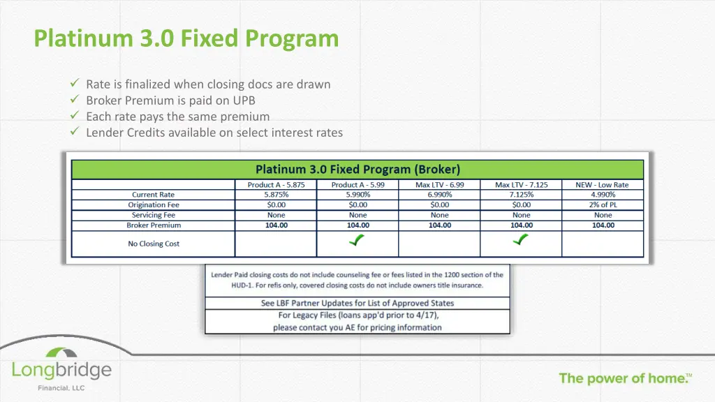 platinum 3 0 fixed program