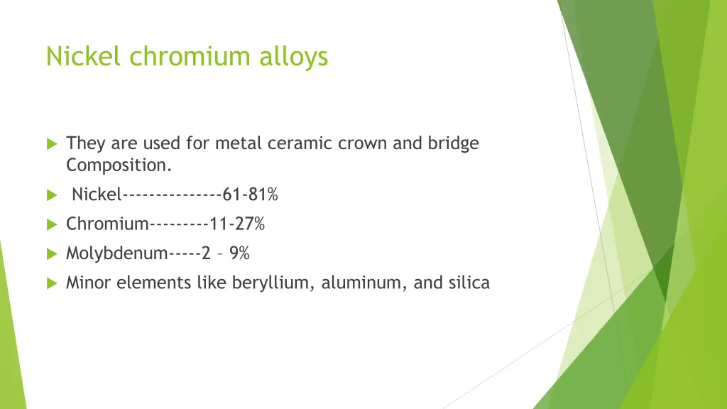 nickel chromium alloys