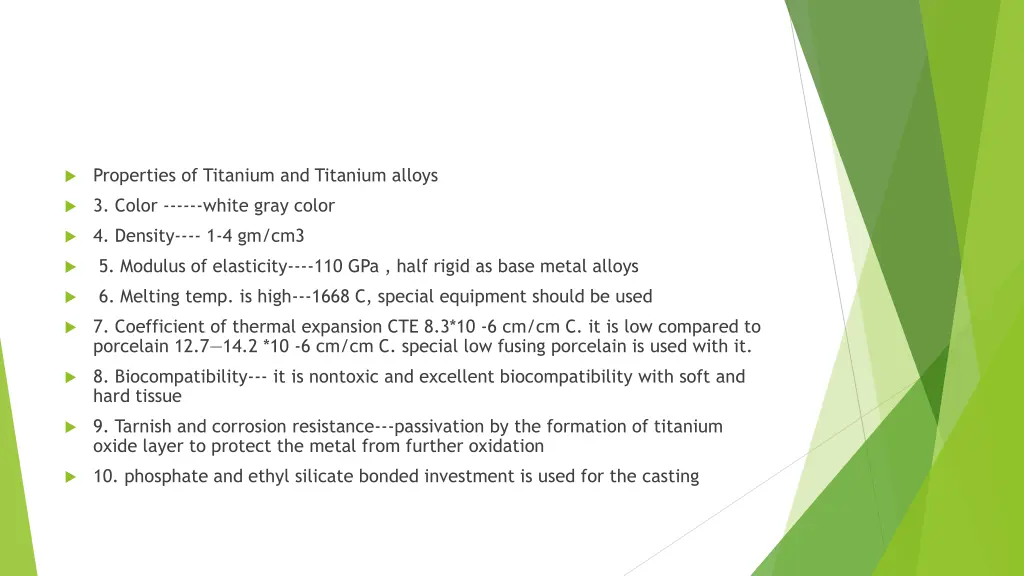 properties of titanium and titanium alloys