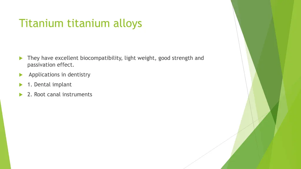 titanium titanium alloys