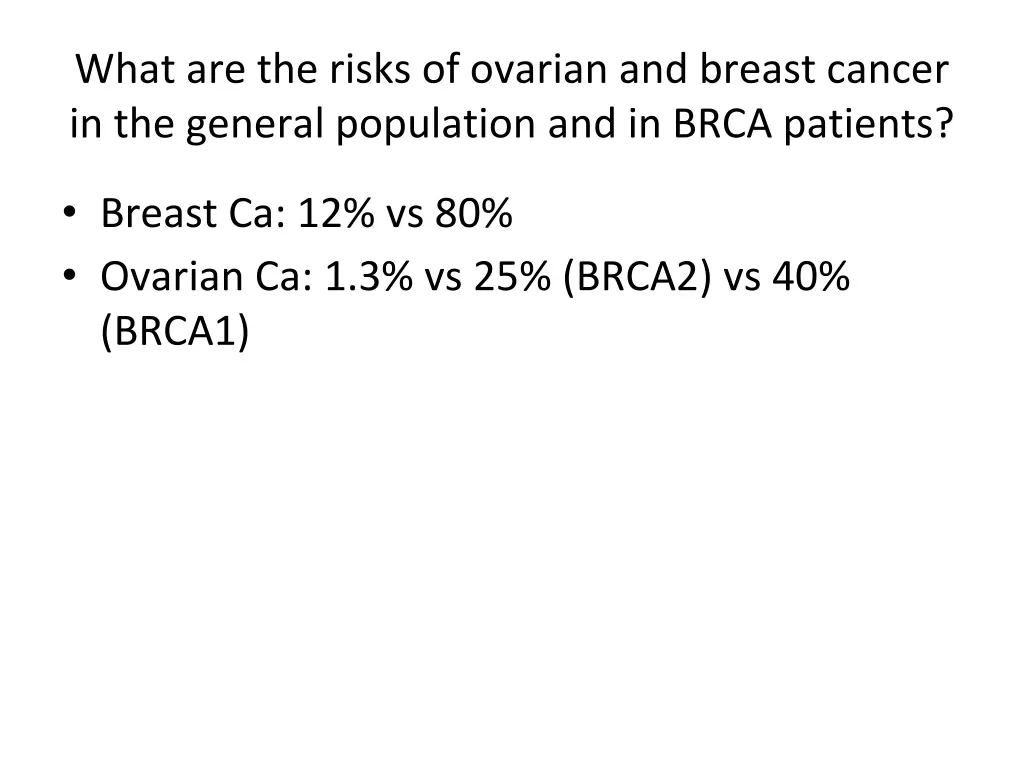 what are the risks of ovarian and breast cancer