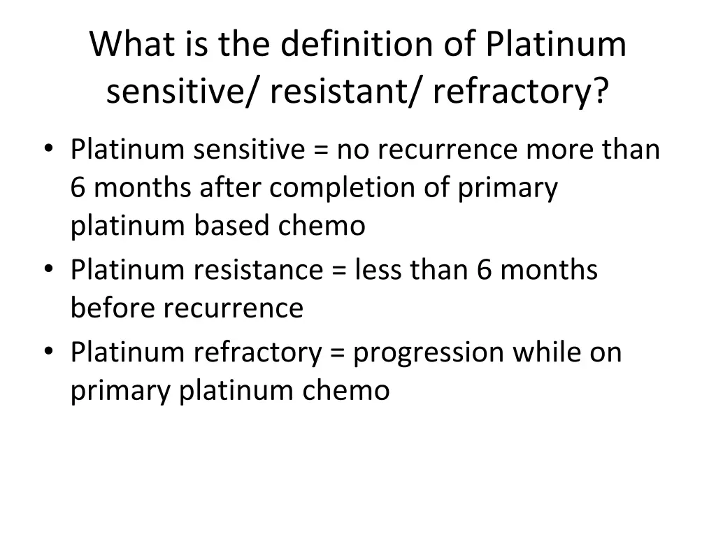 what is the definition of platinum sensitive