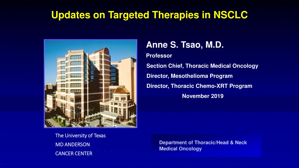 updates on targeted therapies in nsclc 1