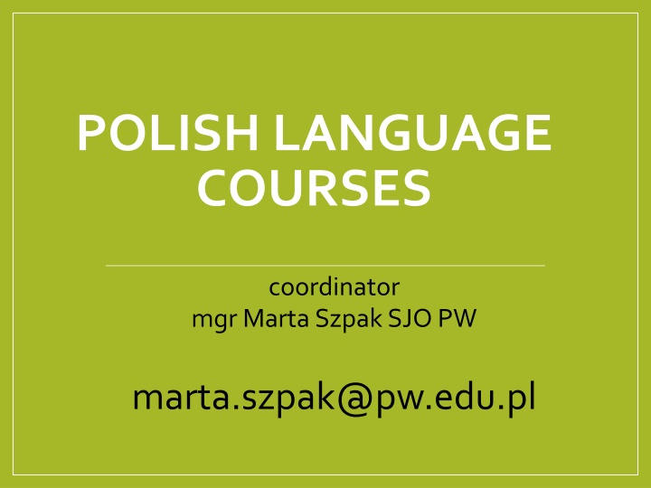 polish language courses