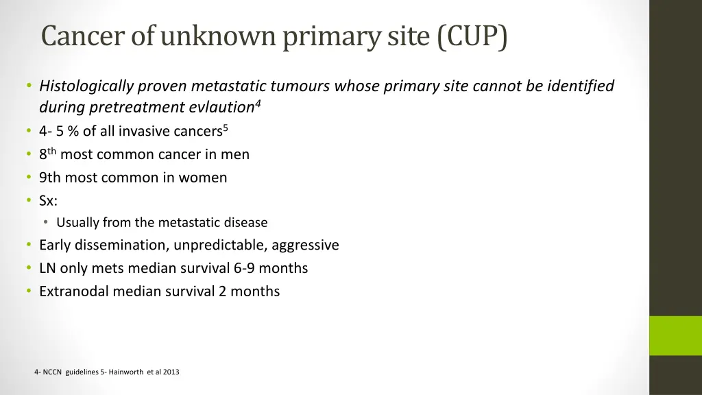 cancer of unknown primary site cup