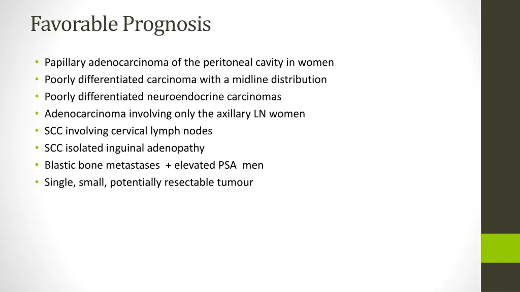 favorable prognosis