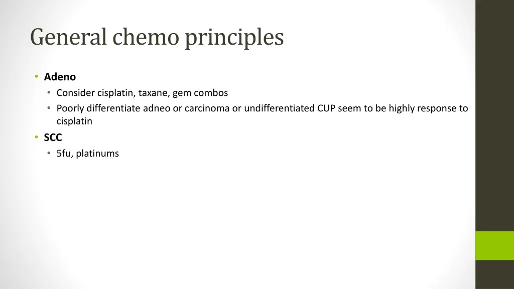 general chemo principles