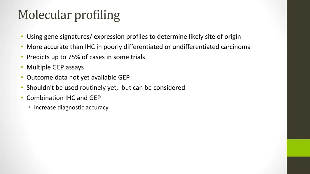 molecular profiling