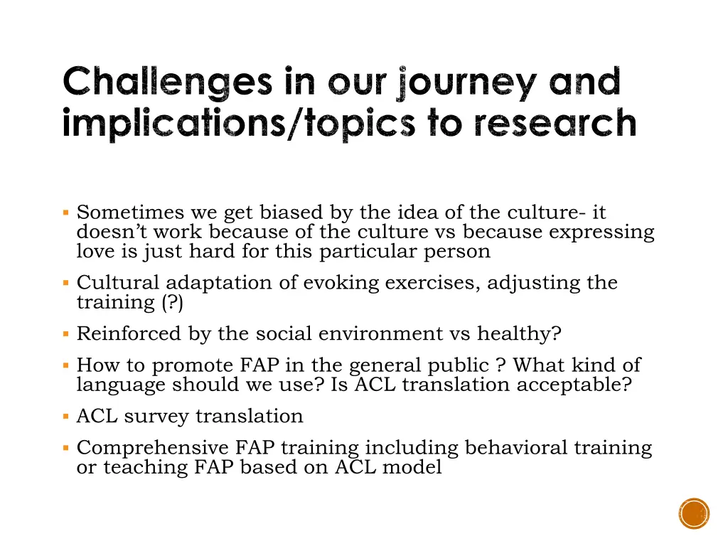 challenges in our journey and implications topics