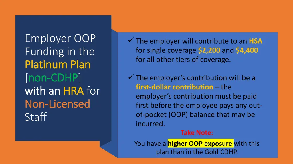 employer oop funding in the platinum plan