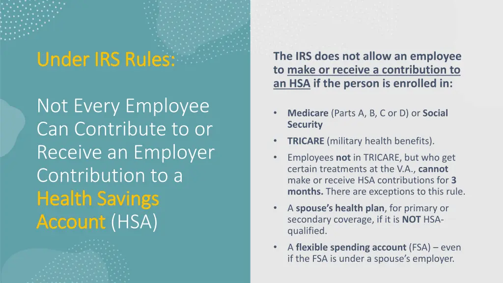 under irs rules under irs rules