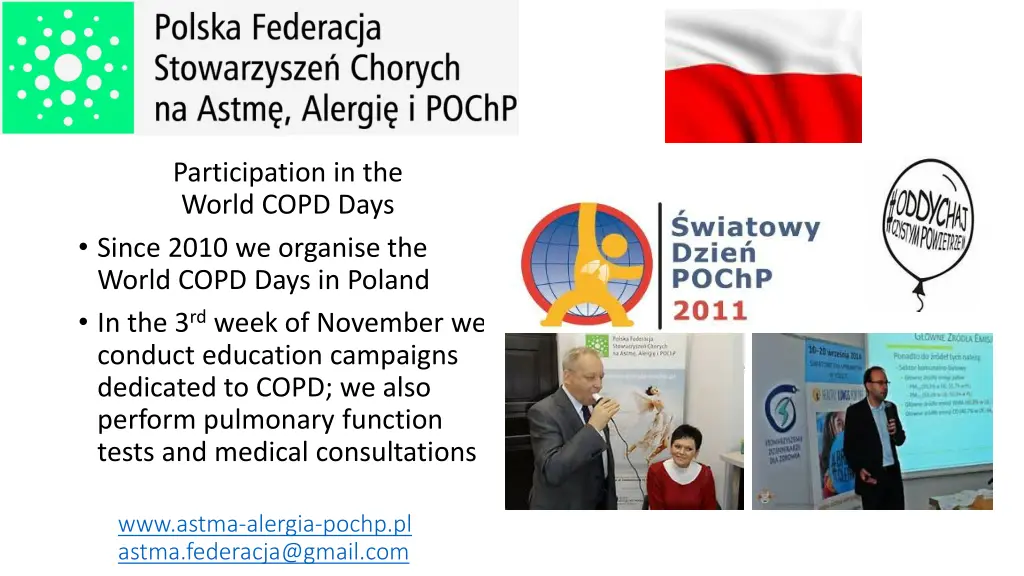 participation in the world copd days since 2010