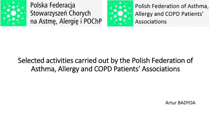 selected activities carried out by the polish