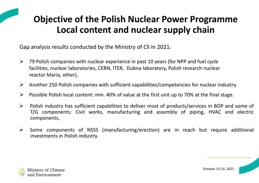 objective of the polish nuclear power programme