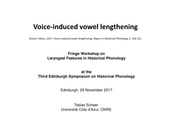 voice induced vowel lengthening