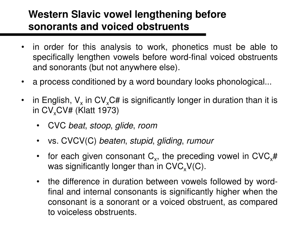 western slavic vowel lengthening before sonorants 10