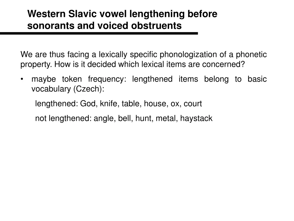 western slavic vowel lengthening before sonorants 11