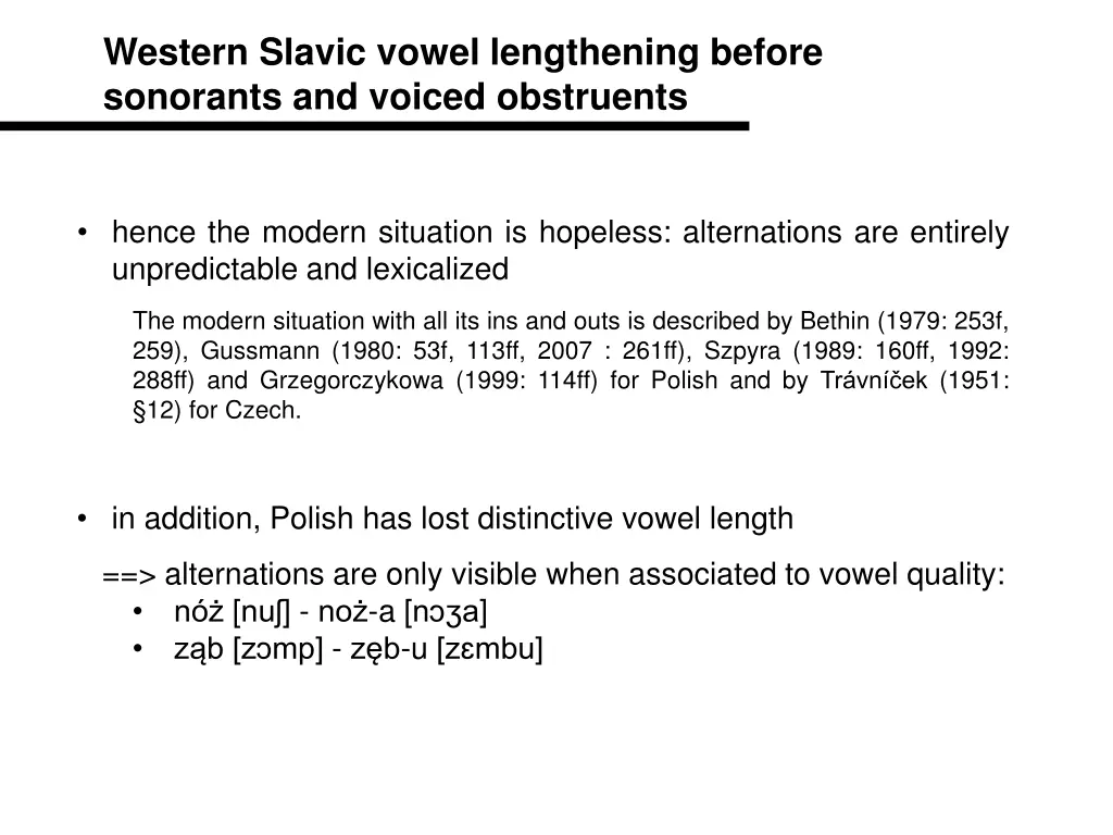 western slavic vowel lengthening before sonorants 6