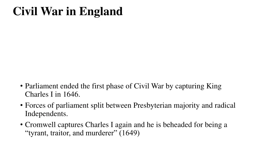 civil war in england