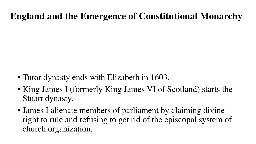 england and the emergence of constitutional