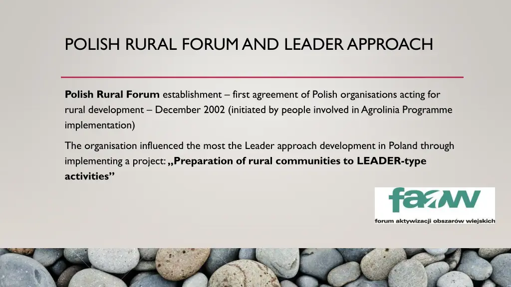 polish rural forum and leader approach