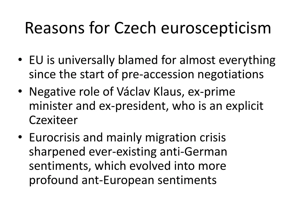 reasons for czech euroscepticism