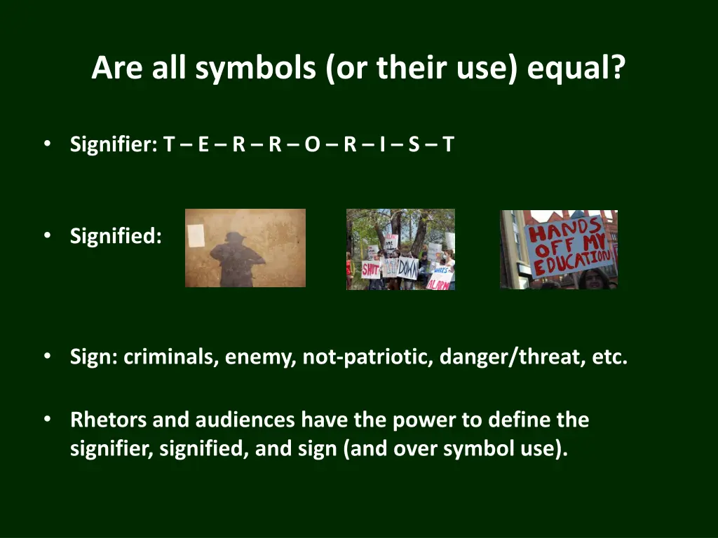 are all symbols or their use equal