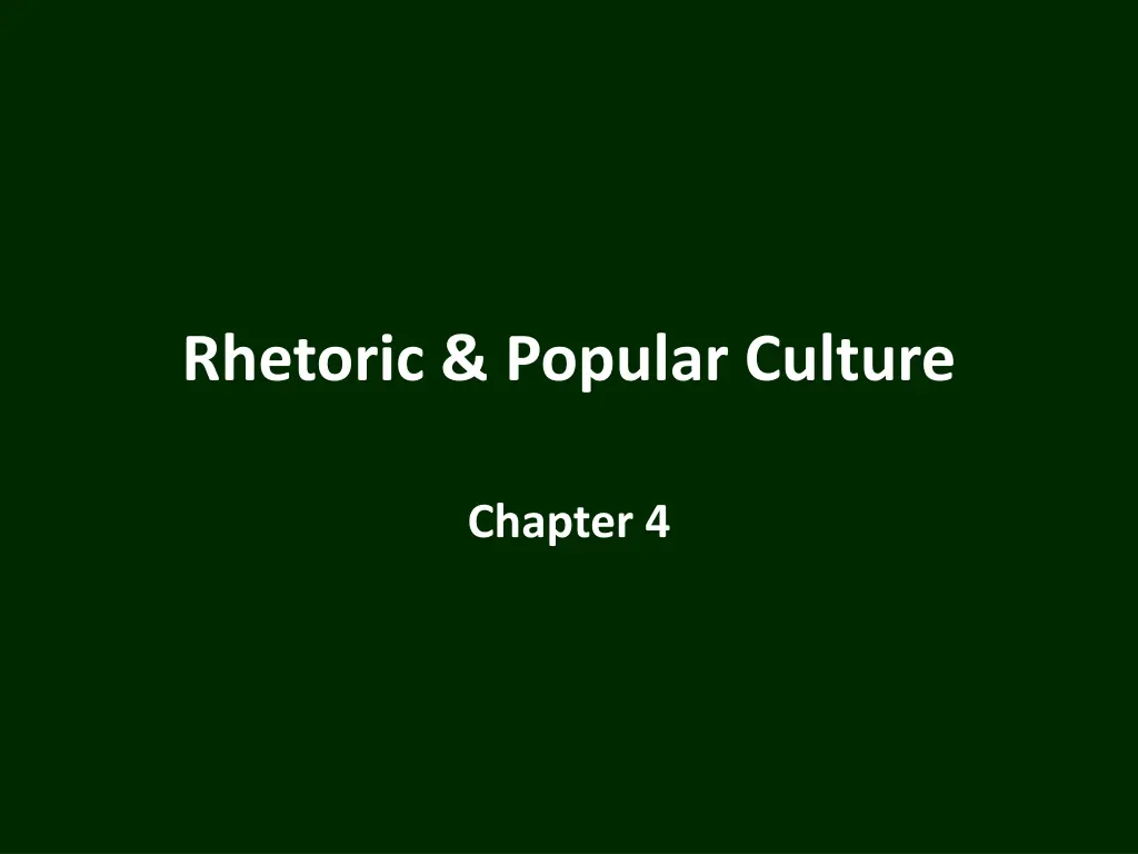 rhetoric popular culture