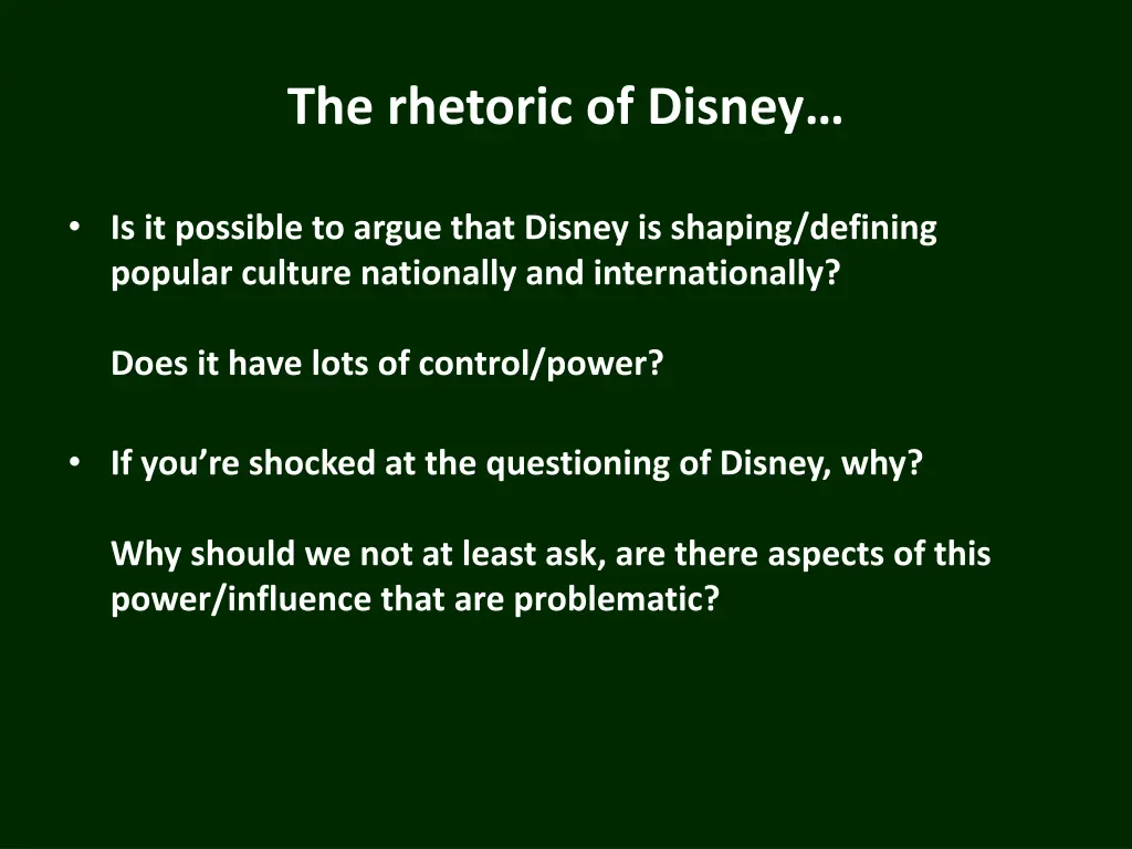 the rhetoric of disney 1