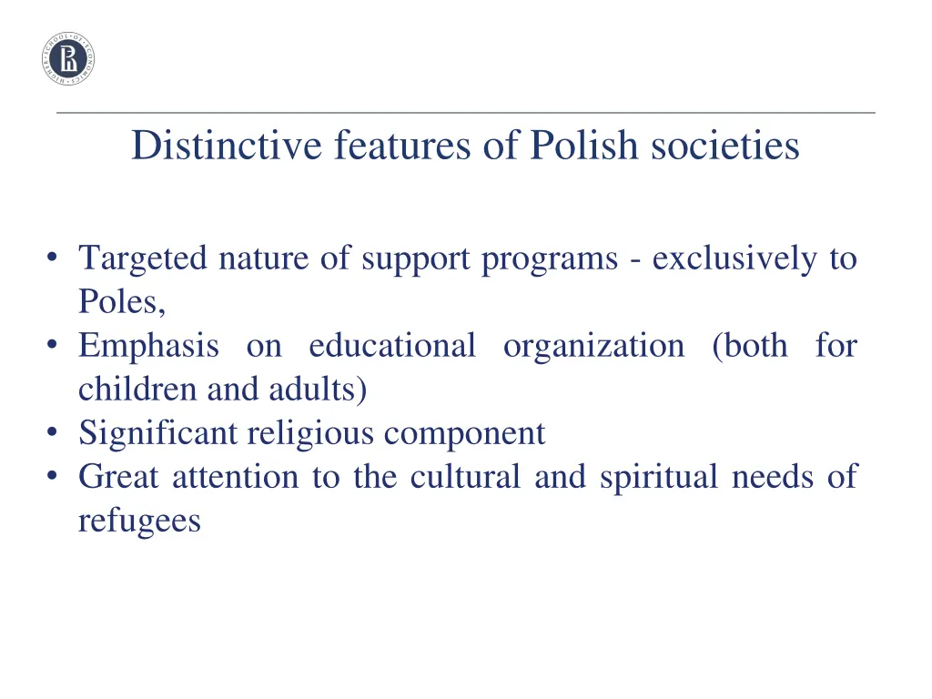 distinctive features of polish societies