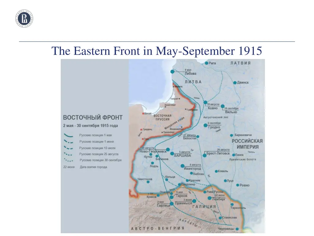 the eastern front in may september 1915