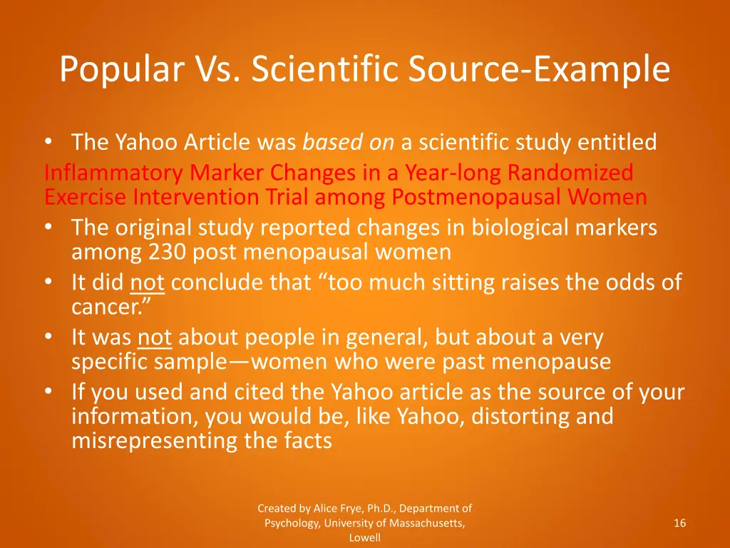 popular vs scientific source example 1