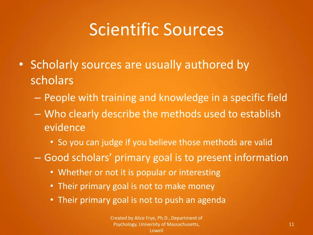 scientific sources