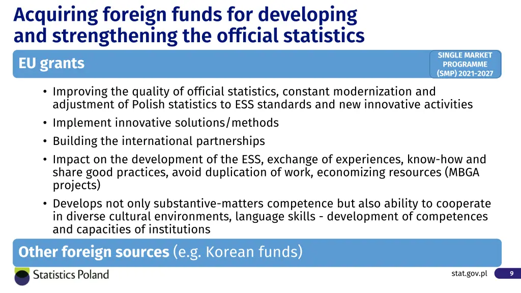 acquiring foreign funds for developing