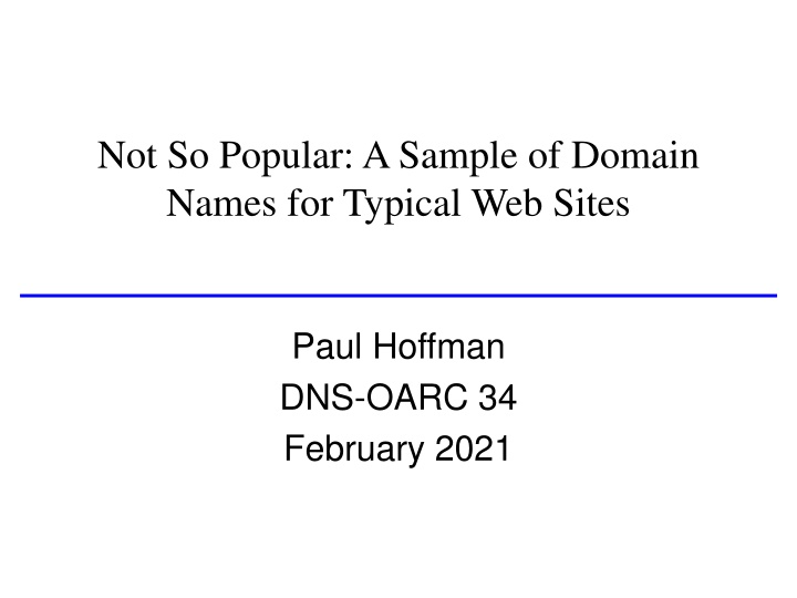 not so popular a sample of domain names