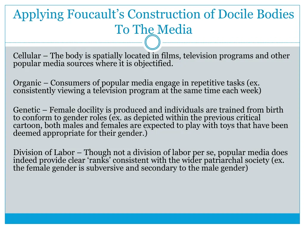 applying foucault s construction of docile bodies